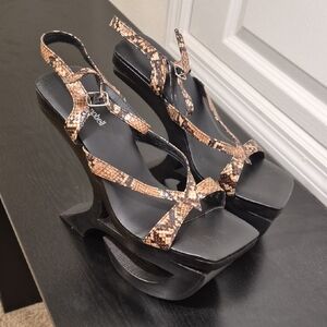 Jeffrey Campbell Snakeskin Platform Heels